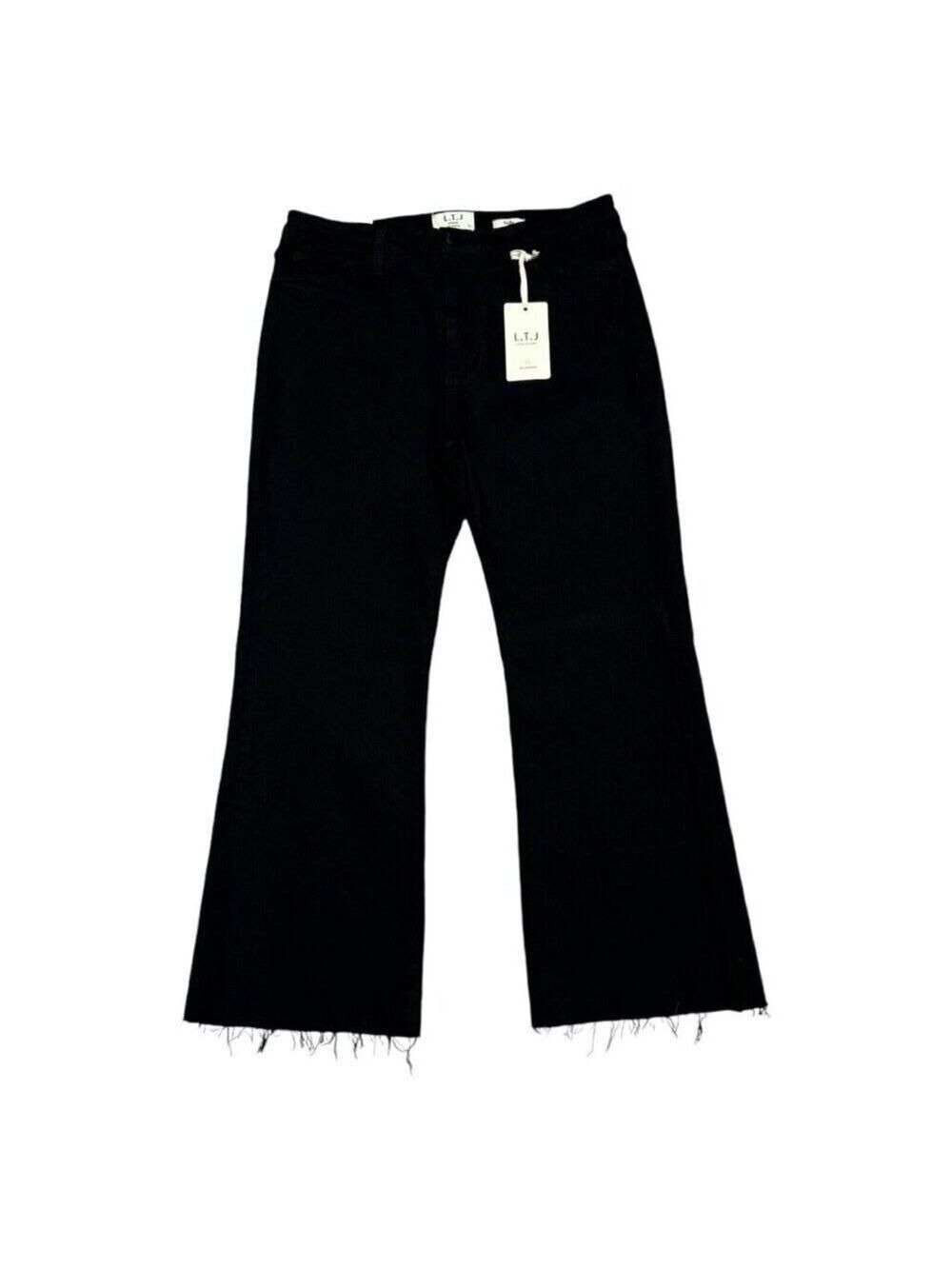 LTJ DENIM Jeans Sicily Los Angeles Wide Leg Flare Raw Hem Baggy Pants 31x25